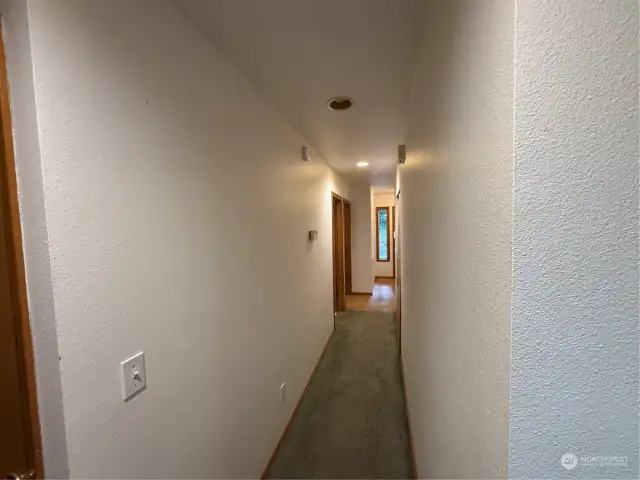 Hallway to 3 bedroom and 1.75 bath