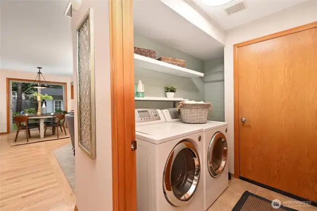 And conveniently located laundry room accessing the garage