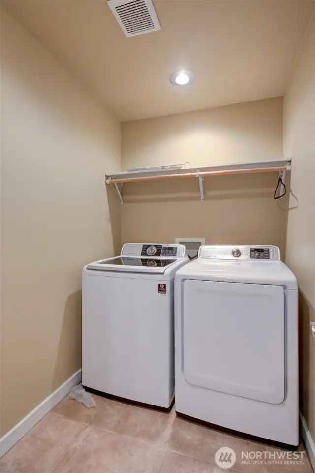 Laundry room off of the office.