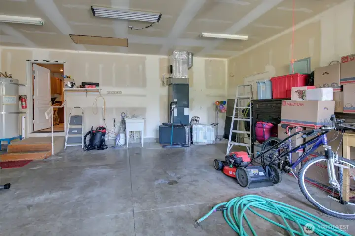 Finished two car garage.