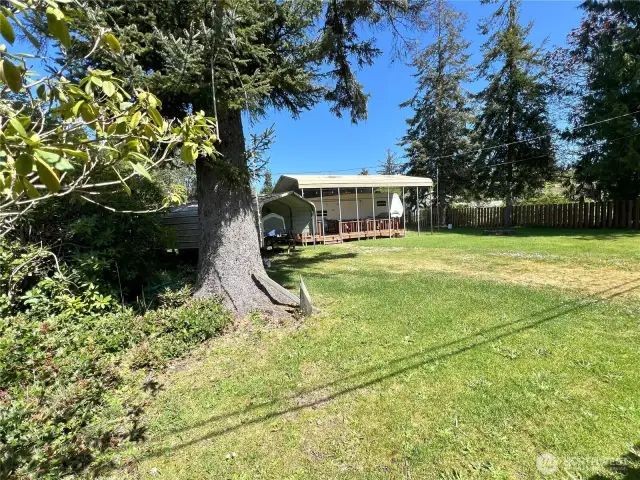 Mature landscape and privacy fence all around the property.