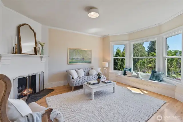 Living Room with Fireplace