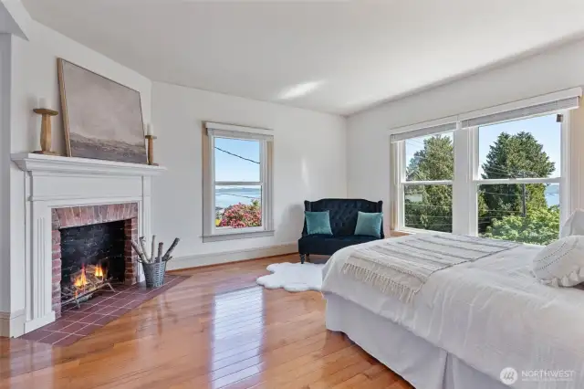 Primary Bedroom with Fireplace - Second Floor