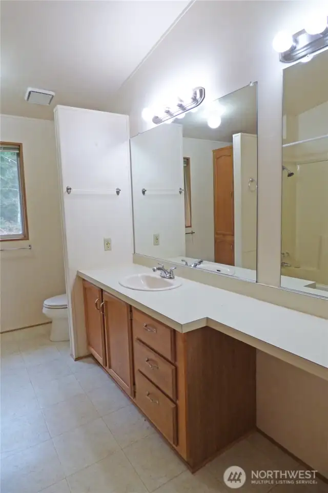 Another view of the primary bathroom.