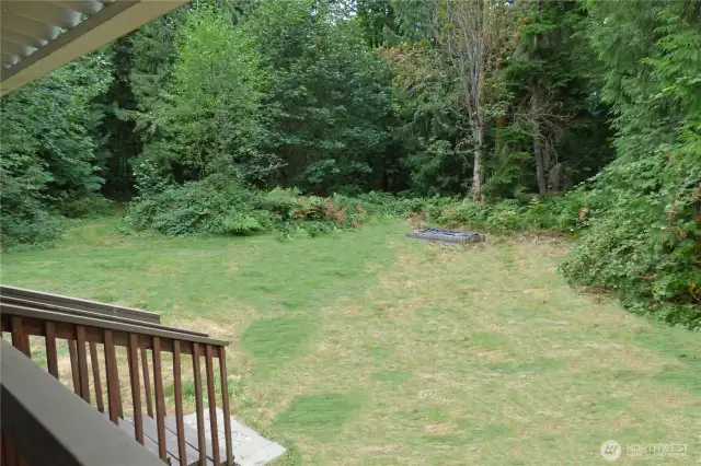View from the deck over just part of the very private 2 acres.