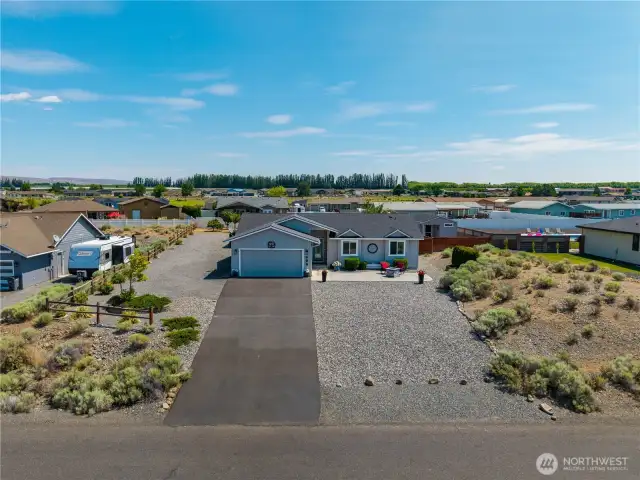 Aerial view front of home.