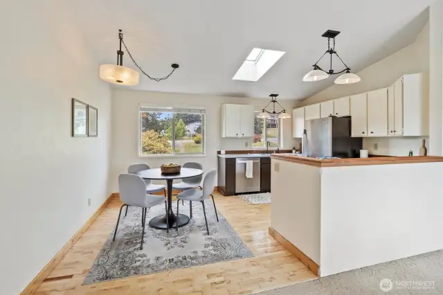 Dining space in kitchen