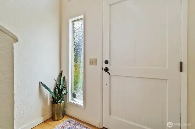 Front door and landing