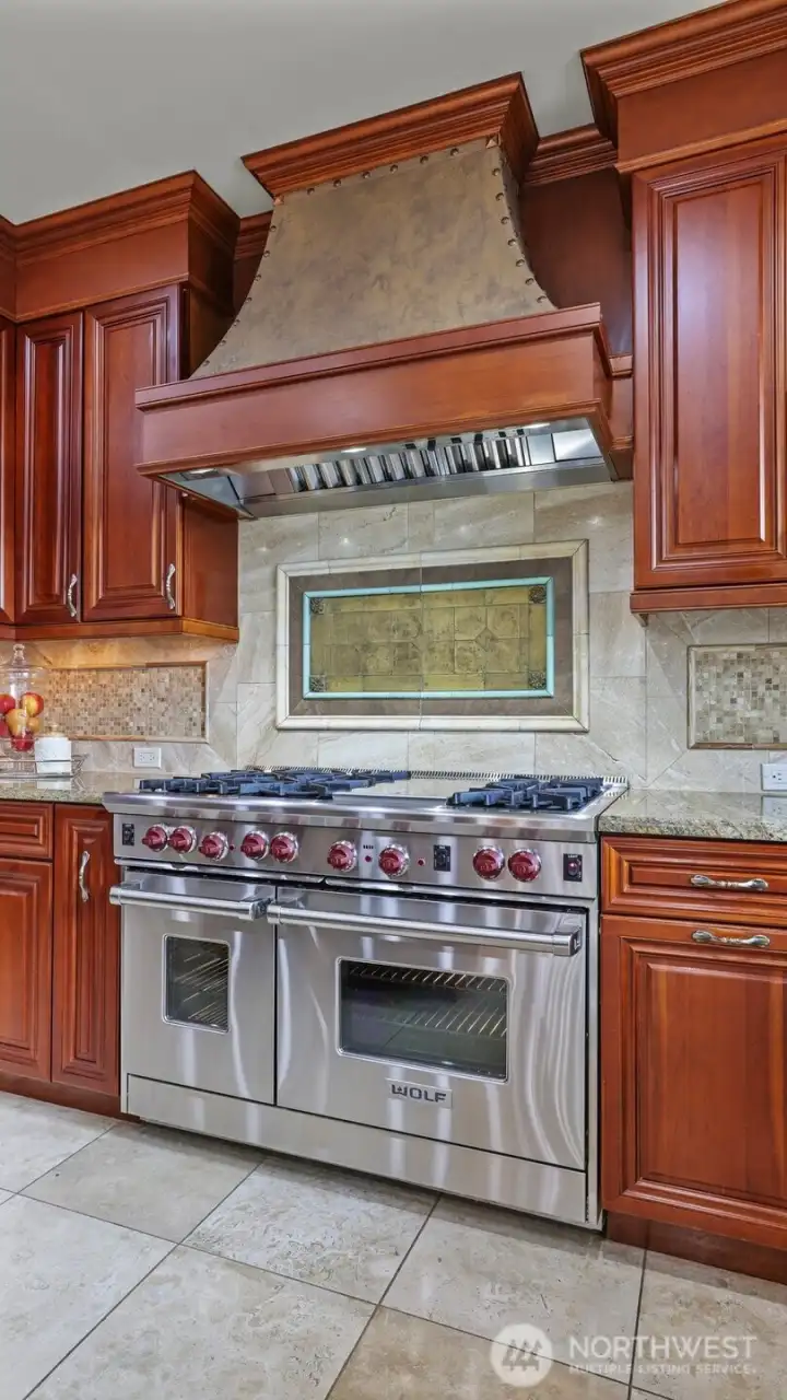 Premium gas 6 burner stove with double oven