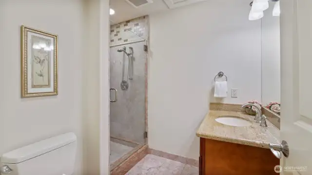 In suite 3/4 bath