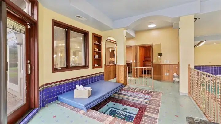 Indoor hot tub and dry  sauna