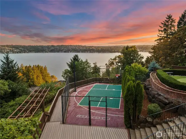 Sports court with a view