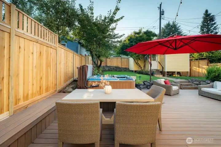 Another vantage point of this quiet backyard.
