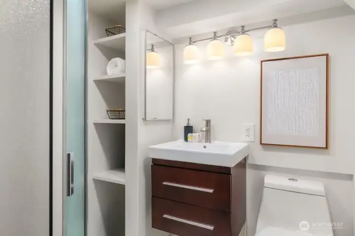 Lower level has a three quarter bath.