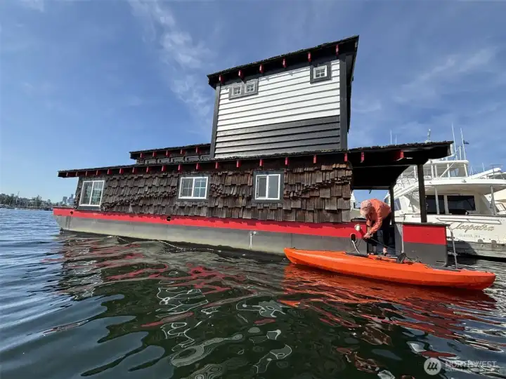Kayak from right off your deck.