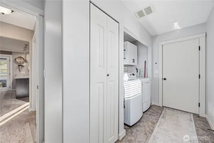 Laundry and interior garage entrance/exit