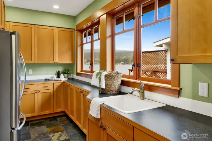 Even the laundry room has a view