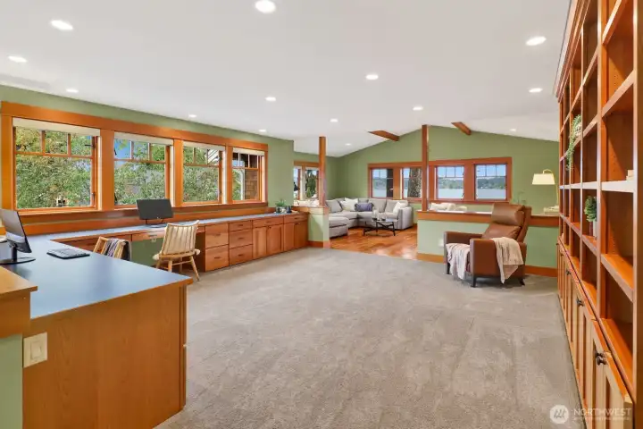 Gorgeous, spacious home office and library