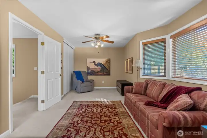 Warm, inviting, and ready for your personal touch. This expansive bonus room paired with a storage closet can be used for any purpose.