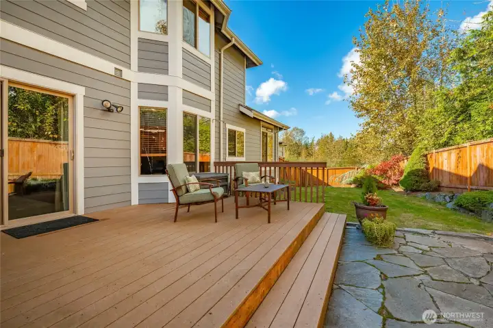 Slider off family room onto the deck