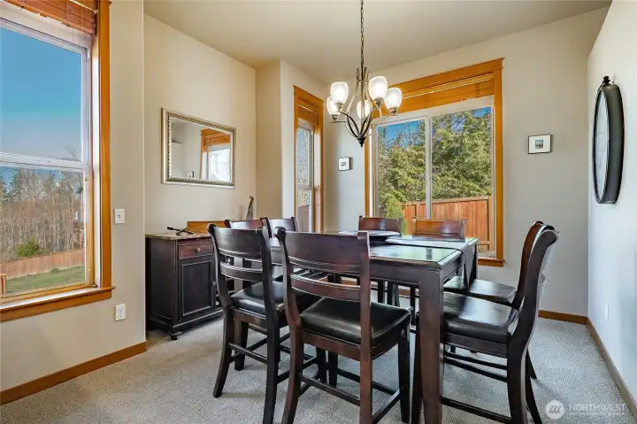 Formal dining, lots of windows and light