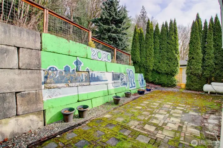 Back patio for bbq, kyak storage, or...options are unlimited