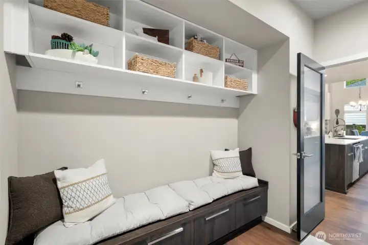 Mud Room with Storage for Shoes and Accessories