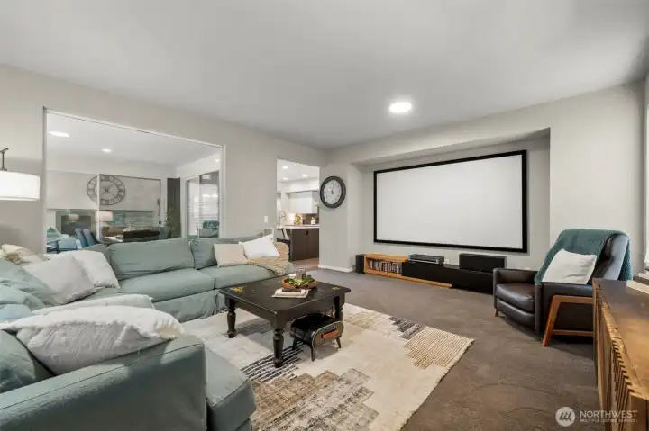 Family Room with Extra Large Movie Screen
