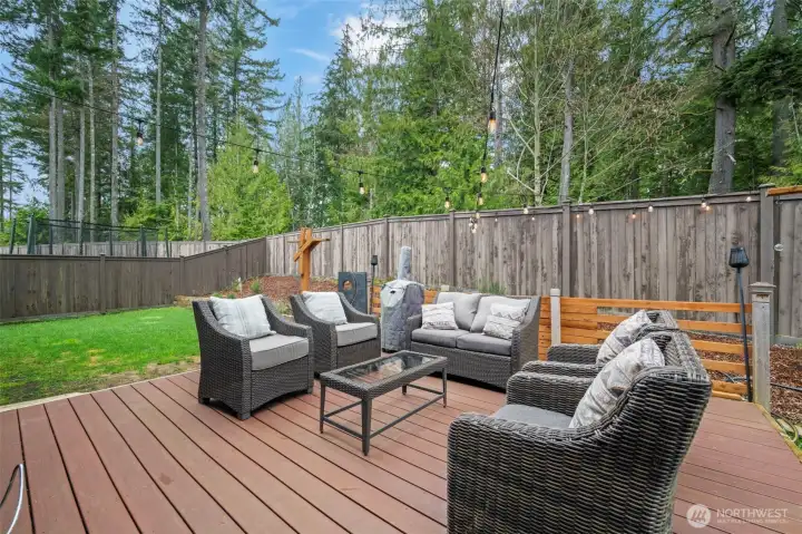 Deck with Outdoor Lighting, Perfect for Summer Nights