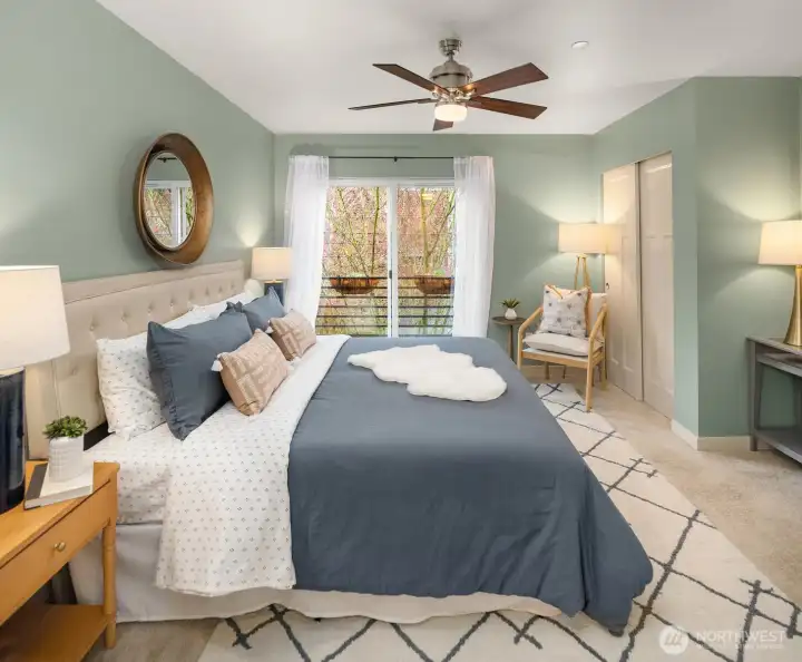 Don't miss the private balcony!