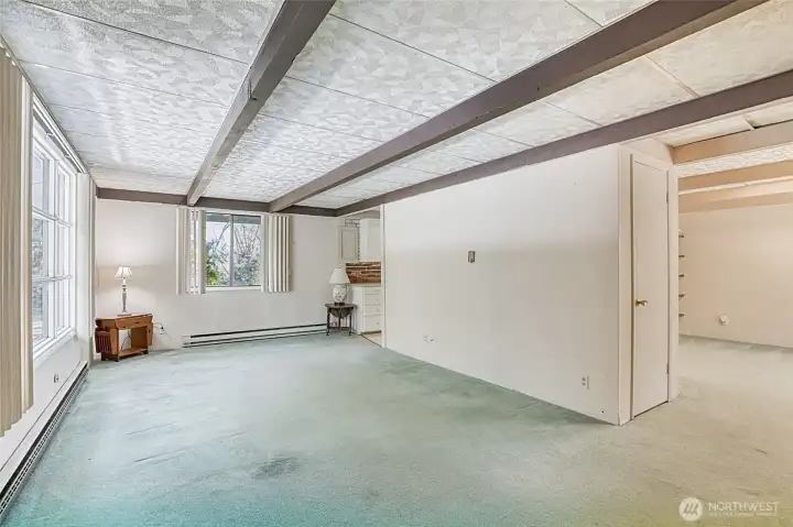 False Ceiling Panels - Remove to Expose Open Beam Ceiling