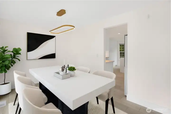 Dining Area Toward Kitchen - Virtually Staged