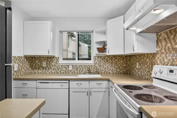 Light and bright kitchen.