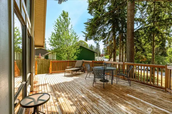 Expansive front deck.