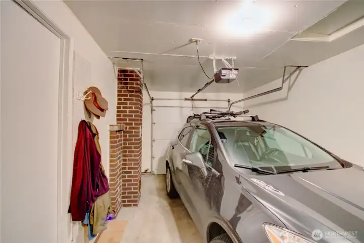 Attached single car garage. Attached single car garage.
