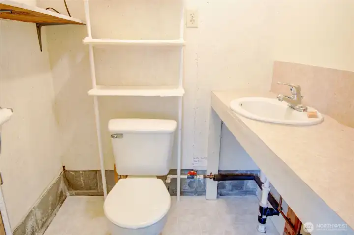 Shop office half bath. Shop office half bath.
