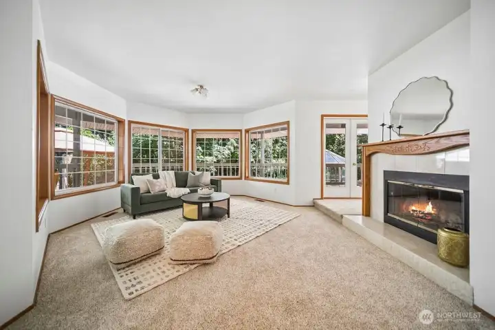 A wood burning fireplace is always another great feature.