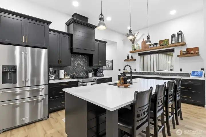 Kitchen with giant island