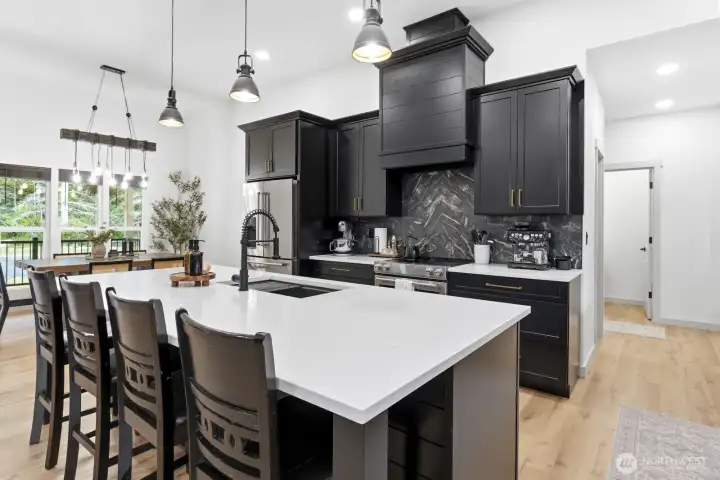 Tons of countertop & cabinet space