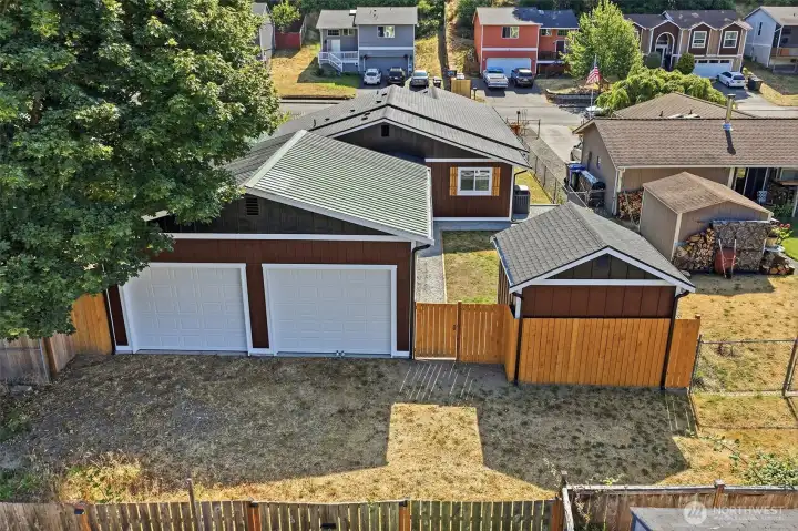 Detached Garage Accessible from backyard & Alley Detached Garage Accessible from backyard & Alley