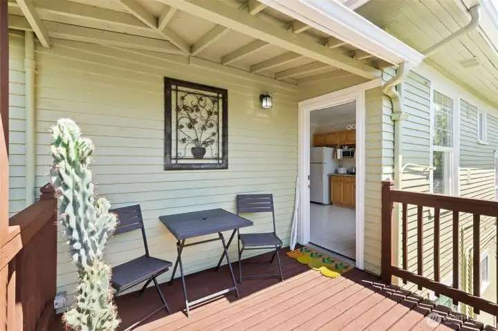 Deck provides outdoor living space for unit 4 Deck provides outdoor living space for unit 4
