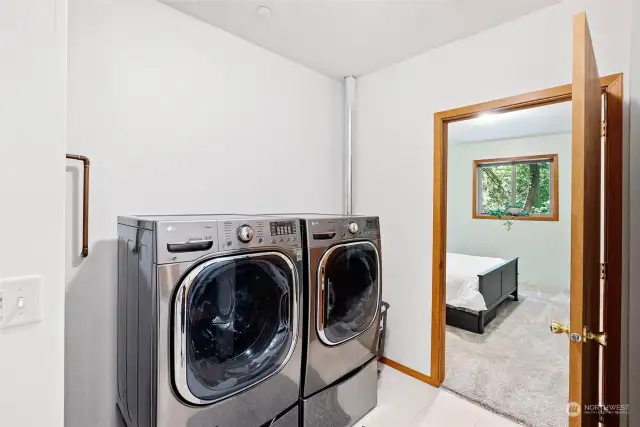 Washer and dryer space.