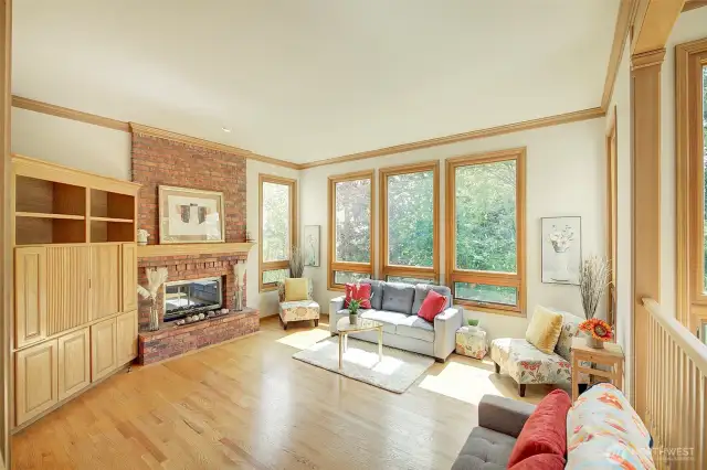 Plenty of warm wood tones throughout