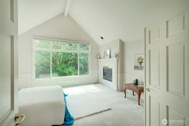 Vaulted ceilings in master suite