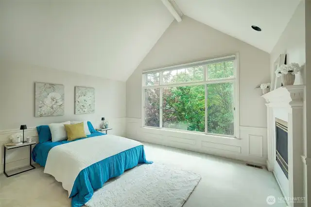 Natural light and views from back trees