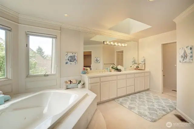 Very large walk-in closet off the master bath