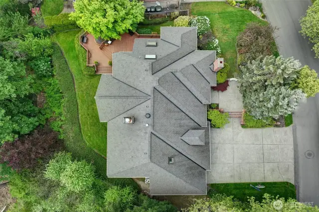 Large level lot is quiet and serene, the perfect home