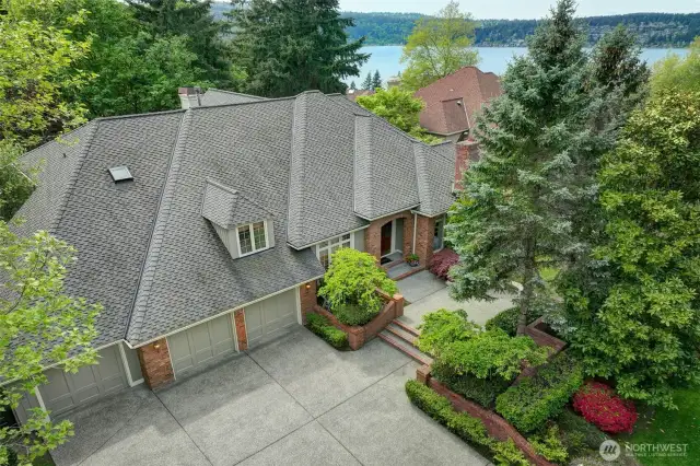 Plenty of parking in driveway and 3 car garage