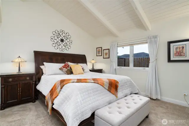 roomy main floor primary bedroom suite