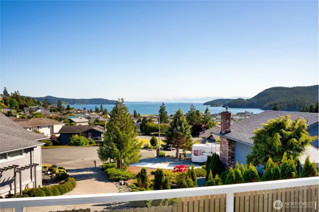 standing on the back deck